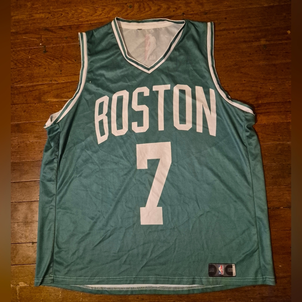 NBA Boston Celtics Jaylen Brown Green and White #7 Mens Sz 2XL Basketball Jersey